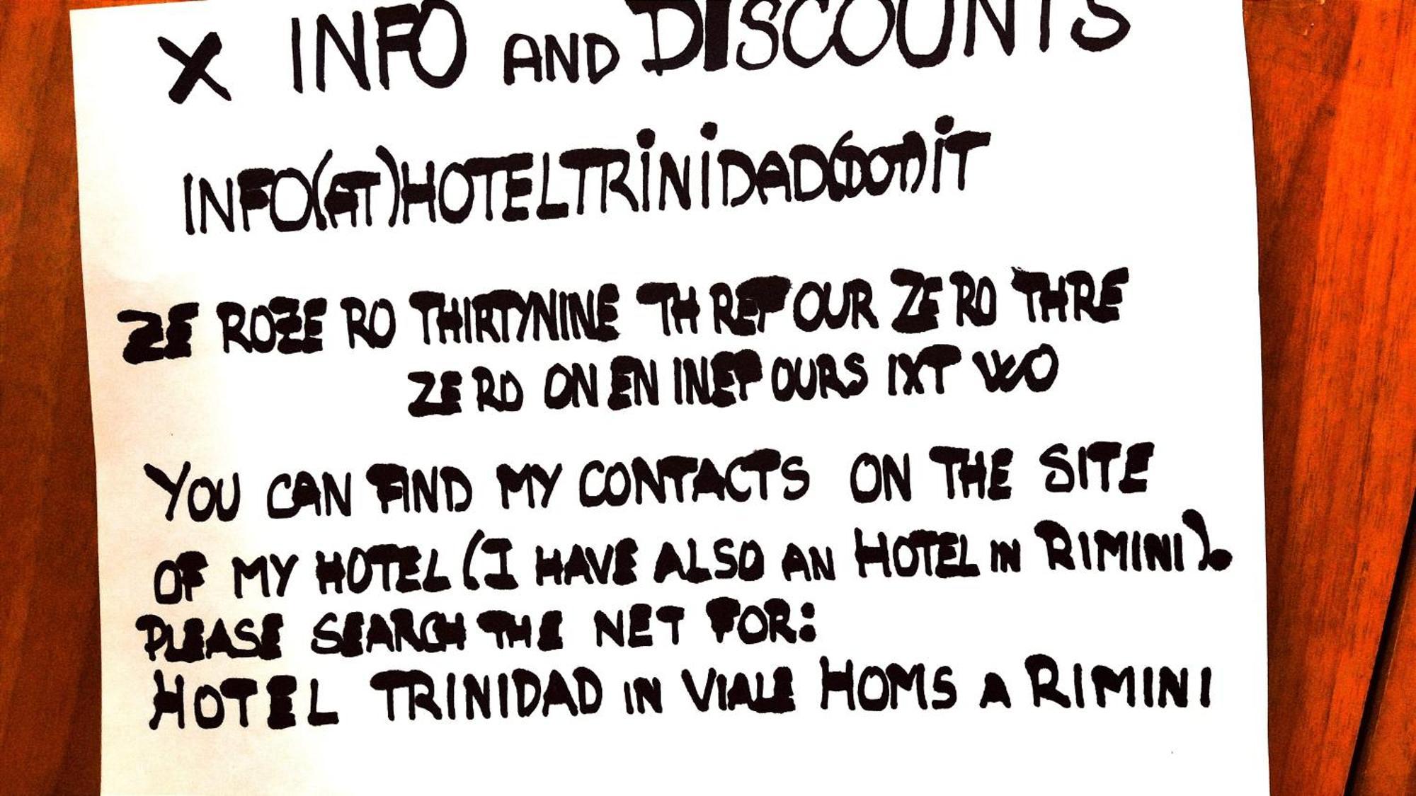 Hotel Trinidad リミニ エクステリア 写真